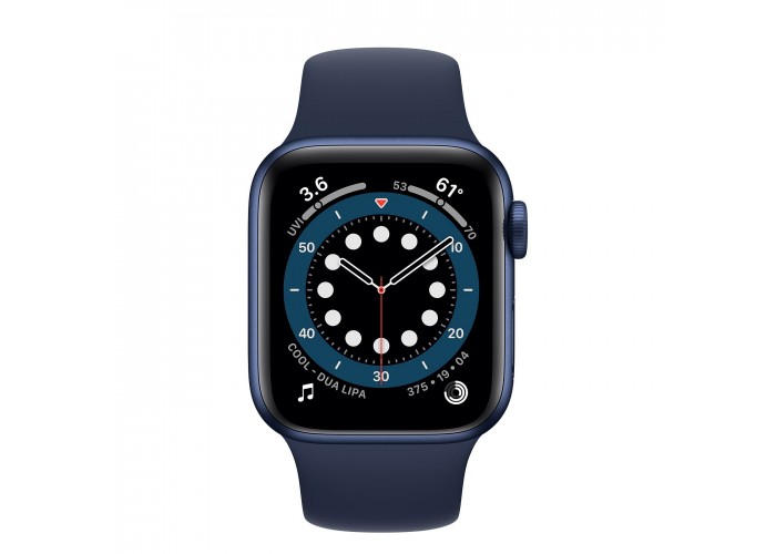 Apple Watch Series 6, 40 мм, корпус из алюминия синего цвета, спортивный ремешок