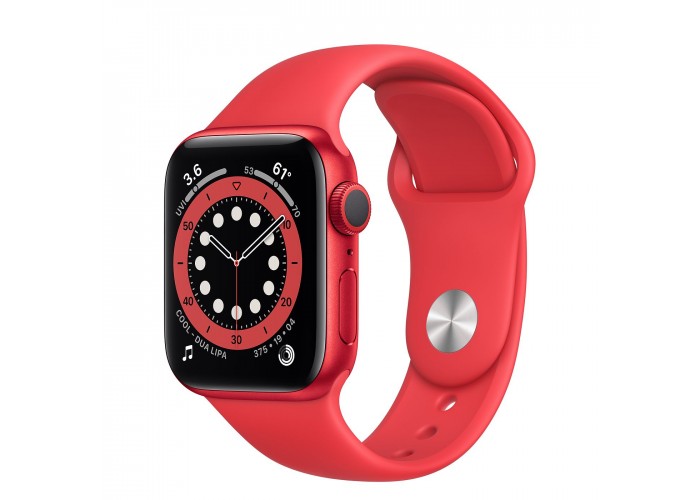 Apple Watch Series 6, 40 мм, корпус из алюминия цвета (PRODUCT)RED, спортивный ремешок