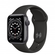 Apple Watch Series 6, 40 мм, корпус из алюминия цвета «серый космос», спортивный ремешок