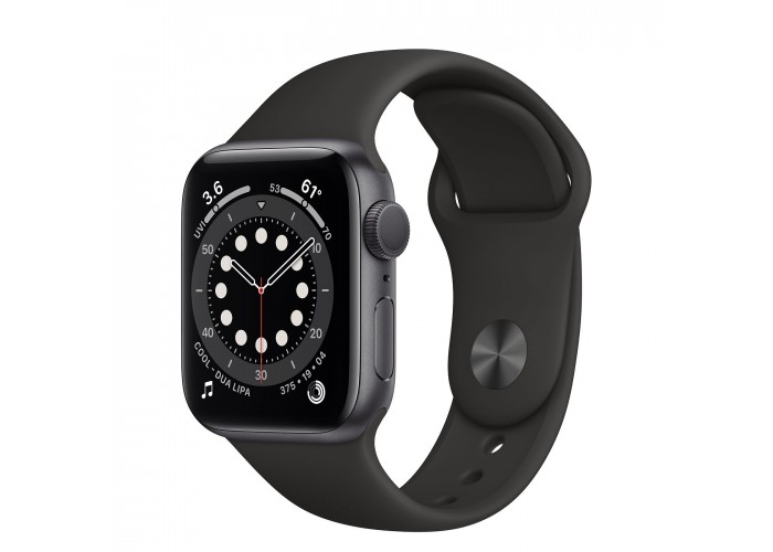 Apple Watch Series 6, 40 мм, корпус из алюминия цвета «серый космос», спортивный ремешок