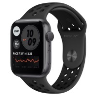 Apple Watch Nike Series 6, 44 мм, корпус из алюминия цвета «серый космос», спортивный ремешок Nike