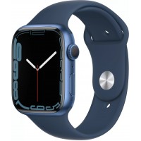 Apple Watch Series 7, 45 мм, корпус из алюминия синего цвета, спортивный ремешок цвета «синий омут»