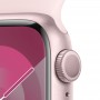 Apple Watch Series 9 GPS, 45 мм, корпус из алюминия розового цвета, спортивный ремешок светло-розового цвета
