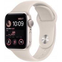 Apple Watch SE (2022), 40 мм, корпус из алюминия цвета «сияющая звезда», спортивный ремешок цвета «сияющая звезда»