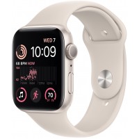 Apple Watch SE (2022), 44 мм, корпус из алюминия цвета «сияющая звезда», спортивный ремешок цвета «сияющая звезда»