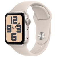 Apple Watch SE (2024), 40 мм, корпус из алюминия цвета «сияющая звезда», спортивный ремешок цвета «сияющая звезда»