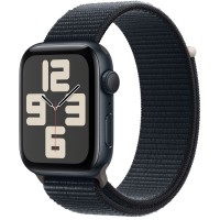 Apple Watch SE (2023), 44 мм, корпус из алюминия цвета «тёмная ночь», спортивный браслет цвета «тёмная ночь»