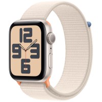 Apple Watch SE (2023), 44 мм, корпус из алюминия цвета «сияющая звезда», спортивный браслет цвета «сияющая звезда»
