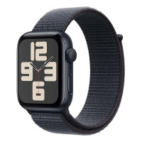 Apple Watch SE (2024), 44 мм, корпус из алюминия цвета «тёмная ночь», спортивный браслет чернильного цвета