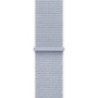 Apple Watch SE (2024), 44 мм, корпус из алюминия серебристого цвета, спортивный браслет цвета «голубое облако»