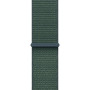 Apple Watch SE (2024), 44 мм, корпус из алюминия цвета «сияющая звезда», спортивный браслет зелёного цвета