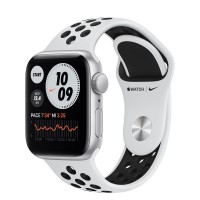 Apple Watch Nike SE, 40 мм, корпус из алюминия серебристого цвета, спортивный ремешок Nike