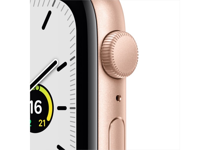 Apple Watch SE, 44 мм, корпус из алюминия золотого цвета, спортивный ремешок