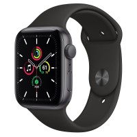 Apple Watch SE, 44 мм, корпус из алюминия цвета «серый космос», спортивный ремешок