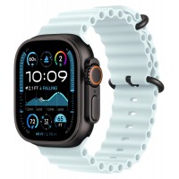 Apple Watch Ultra 2 (2024), GPS + Cellular, титановый корпус 49 мм чёрного цвета, ремешок Ocean голубого цвета