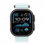 Apple Watch Ultra 2 (2024), GPS + Cellular, титановый корпус 49 мм чёрного цвета, ремешок Ocean голубого цвета