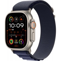 Apple Watch Ultra 2 (2024), GPS + Cellular, титановый корпус 49 мм естественного цвета, браслет Alpine тёмно-синего цвета