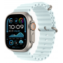 Apple Watch Ultra 2 (2024), GPS + Cellular, титановый корпус 49 мм естественного цвета, ремешок Ocean голубого цвета