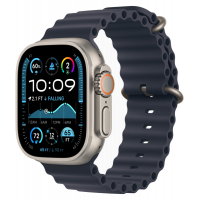 Apple Watch Ultra 2 (2024), GPS + Cellular, титановый корпус 49 мм естественного цвета, ремешок Ocean тёмно-синего цвета