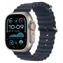 Apple Watch Ultra 2 (2024), GPS + Cellular, титановый корпус 49 мм естественного цвета, ремешок Ocean тёмно-синего цвета