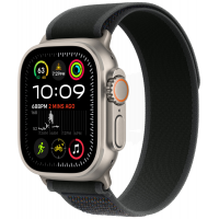 Apple Watch Ultra 2 (2024), GPS + Cellular, титановый корпус 49 мм естественного цвета, браслет Trail чёрного цвета