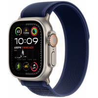 Apple Watch Ultra 2 (2024), GPS + Cellular, титановый корпус 49 мм естественного цвета, браслет Trail синего цвета