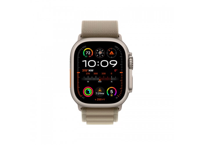 Apple Watch Ultra 2, GPS + Cellular, титановый корпус 49 мм, ремешок Alpine оливкового цвета