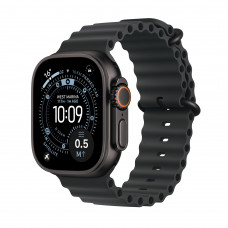 Apple Watch Ultra 3 (2025), GPS + Cellular, титановый корпус 49 мм чёрного цвета, ремешок Ocean чёрного цвета