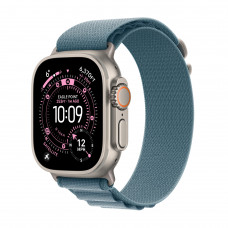 Apple Watch Ultra 3 (2025), GPS + Cellular, титановый корпус 49 мм естественного цвета, браслет Alpine светло-синего цвета