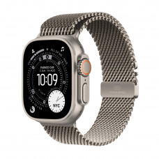 Apple Watch Ultra 3 (2025), GPS + Cellular, титановый корпус 49 мм естественного цвета, титановый миланский сетчатый браслет естественного цвета