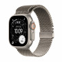 Apple Watch Ultra 3 (2025), GPS + Cellular, титановый корпус 49 мм естественного цвета, титановый миланский сетчатый браслет естественного цвета