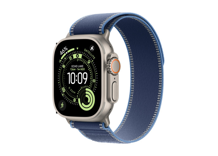 Apple Watch Ultra 3 (2025), GPS + Cellular, титановый корпус 49 мм естественного цвета, браслет Trail синего цвета Apple Watch Ultra 3 (2025), GPS + Cellular, титановый корпус 49 мм естественного цвета, браслет Trail синего цвета