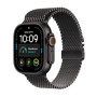 Apple Watch Ultra 4 (2026), GPS + Cellular, титановый корпус 49 мм чёрного цвета, титановый миланский сетчатый браслет чёрного цвета (M)
