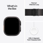 Apple Watch Ultra 4 (2026), GPS + Cellular, титановый корпус 49 мм чёрного цвета, титановый миланский сетчатый браслет чёрного цвета (M)