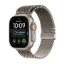 Apple Watch Ultra 4 (2026), GPS + Cellular, титановый корпус 49 мм естественного цвета, титановый миланский сетчатый браслет естественного цвета (M)