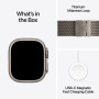 Apple Watch Ultra 4 (2026), GPS + Cellular, титановый корпус 49 мм естественного цвета, титановый миланский сетчатый браслет естественного цвета (M)