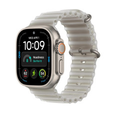 Apple Watch Ultra 4 (2026), GPS + Cellular, титановый корпус 49 мм естественного цвета, ремешок Ocean полупрозрачно-серого цвета