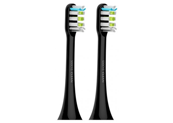 Сменные насадки для электрической зубной щётки Xiaomi Soocas X3 (2 шт), чёрный цвет