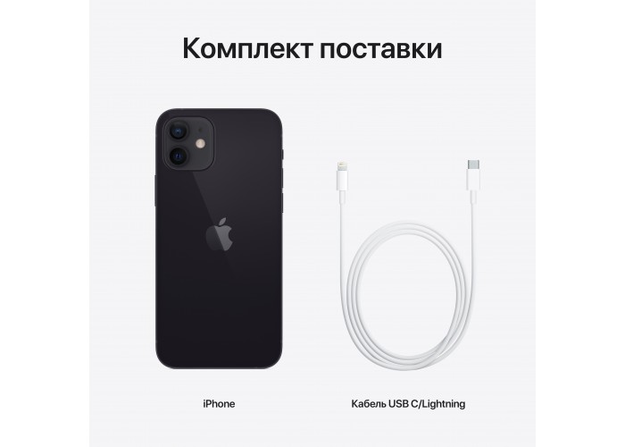 iPhone 12 (Dual SIM) 256 ГБ чёрный