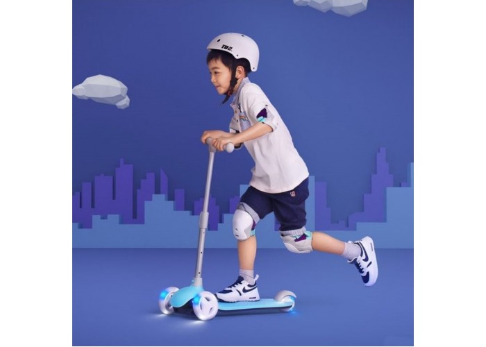 Детский кикборд Xiaomi Rice Rabbit Scooter голубой