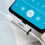 Переходник Hoco LS26 Type-C 2-in-1 Audio Converter, серебристый цвет