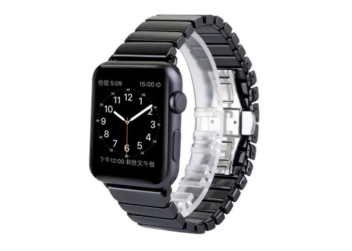 Браслет керамический для Apple Watch 42/44 мм, чёрный цвет