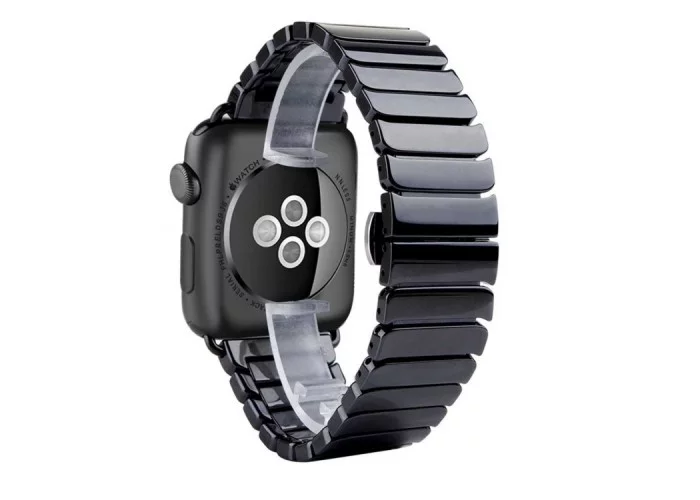 Браслет керамический для Apple Watch 42/44 мм, чёрный цвет