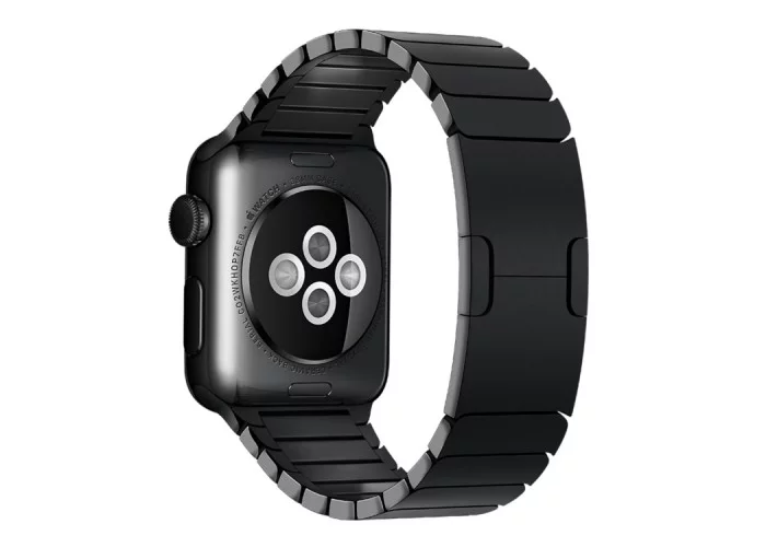 Браслет блочный из нержавеющей стали для Apple Watch 38/40 мм, чёрный цвет