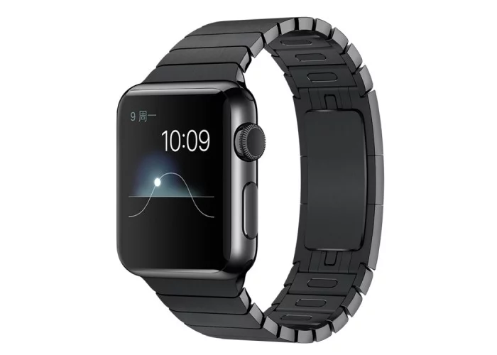 Браслет блочный из нержавеющей стали для Apple Watch 38/40 мм, чёрный цвет