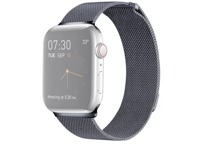 Браслет миланский сетчатый для Apple Watch 42/44 мм, тёмно-серый цвет