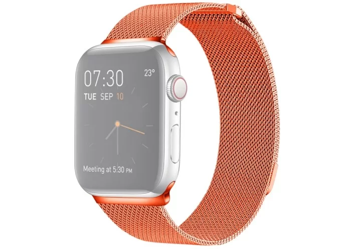Браслет миланский сетчатый для Apple Watch 38/40 мм, оранжевый цвет