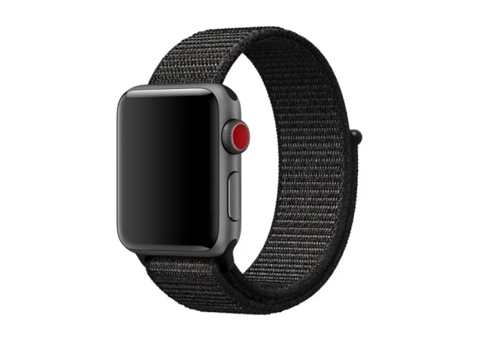 Ремешок из нейлона с застёжкой-липучкой для Apple Watch 38/40 мм, чёрный цвет