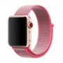 Ремешок из нейлона с застёжкой-липучкой для Apple Watch 38/40 мм, тёмно-розовый цвет