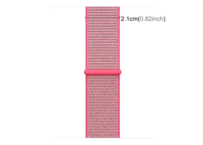 Ремешок из нейлона с застёжкой-липучкой для Apple Watch 38/40 мм, тёмно-розовый цвет